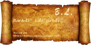 Bankó László névjegykártya