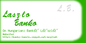 laszlo banko business card